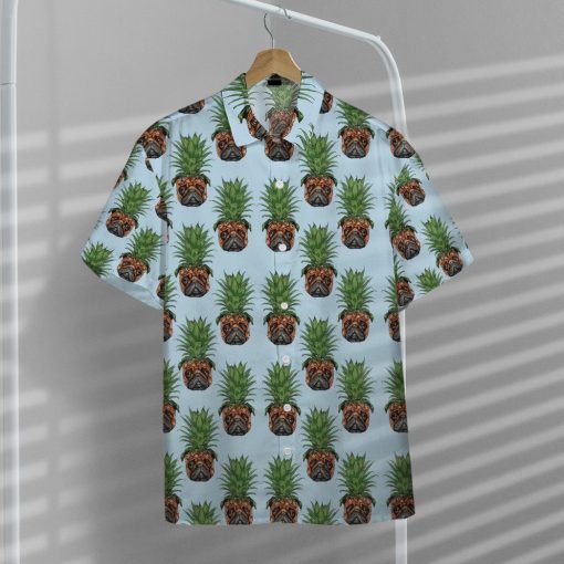 Gearhumans 3D Pineapple Pug Custom Hawaii Shirt GO07072115 Hawai Shirt
