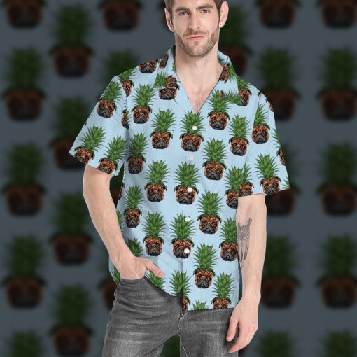 Gearhumans 3D Pineapple Pug Custom Hawaii Shirt GO07072115 Hawai Shirt