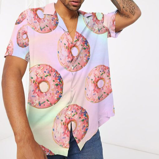 Gearhumans 3D Pink Donuts Custom Hawaii Shirt GO12052110 Hawai Shirt