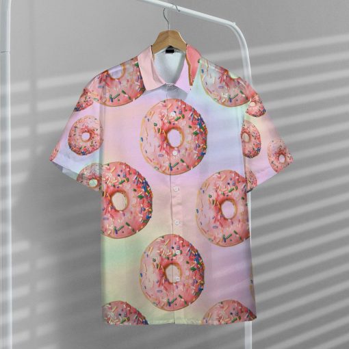 Gearhumans 3D Pink Donuts Custom Hawaii Shirt GO12052110 Hawai Shirt