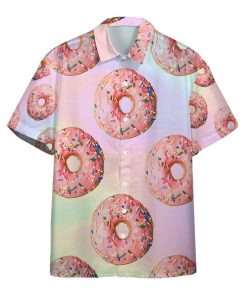 Gearhumans 3D Pink Donuts Custom Hawaii Shirt GO12052110 Hawai Shirt Short Sleeve Shirt S 