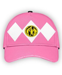 Gearhumans 3D Pink Mighty Morphin Power Rangers Custom Name Cap GW020411 Cap