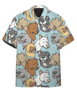 Gearhumans 3D Pitbull Dogs Custom Beach Shorts Swim Trunks GO11052110 Hawai Shirt Short Sleeve Shirt S 
