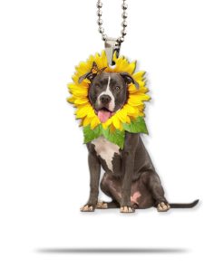 Gearhumans 3D Pitbull Is My Sunshine Custom Car Hanging GO02062112 Car Hanging Car Hanging/1 Pack 