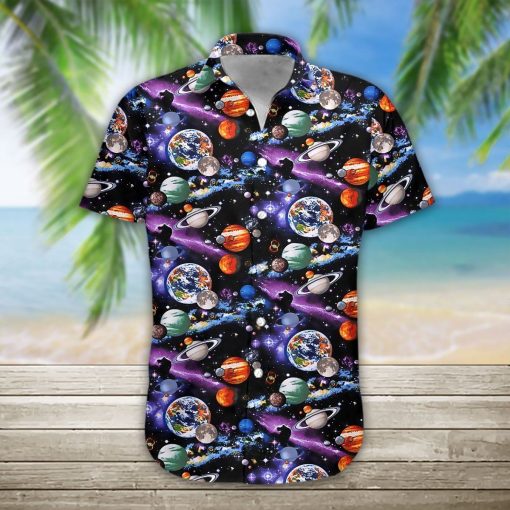 Gearhumans 3D Planet Solar System Hawaii Shirt ZG-HW26082002 Short Sleeve Shirt