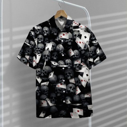 Gearhumans 3D Playing Card Skull Hawaii Shirt ZZ2904216 Hawai Shirt