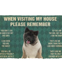 Gearhumans 3D Please Remember Akita Dogs House Rules Custom Doormat GW140610 Doormat Doormat S(15,8inchx23,6inch) 