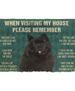Gearhumans 3D Please Remember Black Chow Chows House Rules Custom Doormat GW06042 Doormat Doormat S(15,8''x23,6'') 