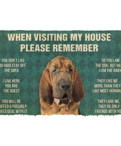 Gearhumans 3D Please Remember Bloodhound Dogs House Rules Custom Doormat GS2105216 Doormat Doormat S(15,8inchx23,6inch) 