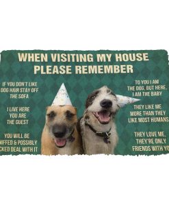 Gearhumans 3D Please Remember Dogs House Rules Custom Doormat GW120542 Doormat Doormat S(15,8inchx23,6inch) 