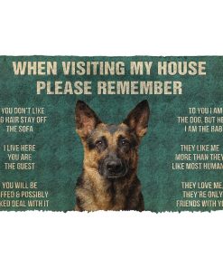 Gearhumans 3D Please Remember German Shepardƒ??s House Rules Custom Doormat GJ140403 Doormat Doormat S(15,8''x23,6'') 