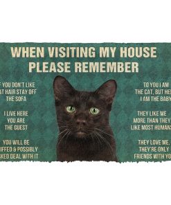 Gearhumans 3D Please Remember Havana Brown Cats House Rules Custom Doormat GS1006214 Doormat Doormat S(15,8inchx23,6inch) 