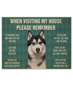 Gearhumans 3D Please Remember Husky Rules Custom Canvas GW3105213 Canvas 1 Piece Non Frame M