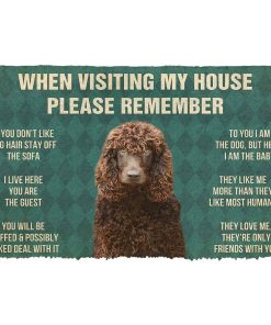 Gearhumans 3D Please Remember Irish Water Spaniel Dogs House Rules Custom Doormat GS07052125 Doormat Doormat S(15,8inchx23,6inch) 