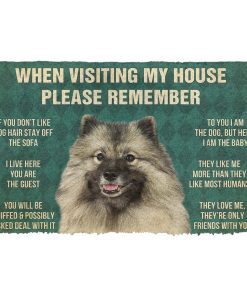 Gearhumans 3D Please Remember Keeshond House Rules Custom Doormat GW190410 Doormat Doormat S(15,8''x23,6'')