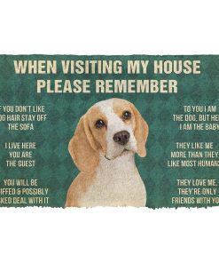 Gearhumans 3D Please Remember Lemon Beagle Dogs House Rule Custom Doormat GW2204217 Doormat Doormat S(15,8inchx23,6inch) 