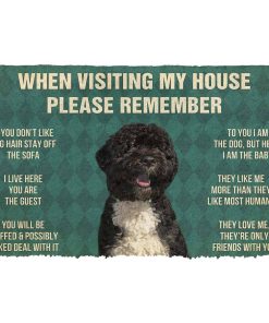 Gearhumans 3D Please Remember Portuguese Water Dogs House Rules Custom Doormat GS07052126 Doormat Doormat S(15,8inchx23,6inch) 