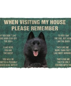 Gearhumans 3D Please Remember Schipperke Dogs House Rules Custom Doormat GS1005211 Doormat Doormat S(15,8inchx23,6inch) 