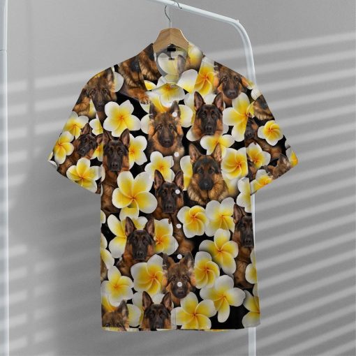 Gearhumans 3D Plumeria German Shepherd Hawaii Shirt 14 Gearhumans 3D Plumeria German Shepherd Hawaii Shirt ZZ06046 Hawai Shirt