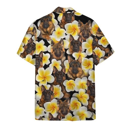 Gearhumans 3D Plumeria German Shepherd Hawaii Shirt 10 Gearhumans 3D Plumeria German Shepherd Hawaii Shirt ZZ06046 Hawai Shirt