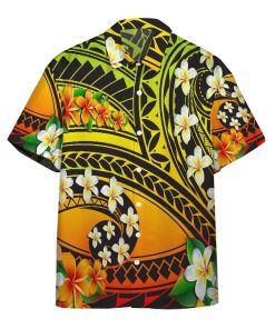 Gearhumans 3D Plumeria Polynesian Hawaii Shirt ZZ02041 Hawai Shirt Short Sleeve Shirt S 