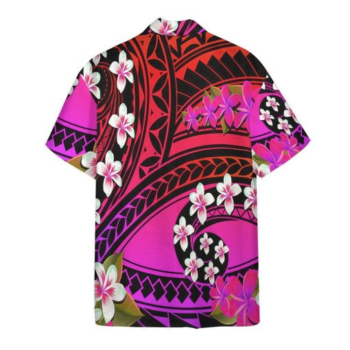 Gearhumans 3D Plumeria Polynesian Purple Hawaii Shirt ZZ02042 Hawai Shirt
