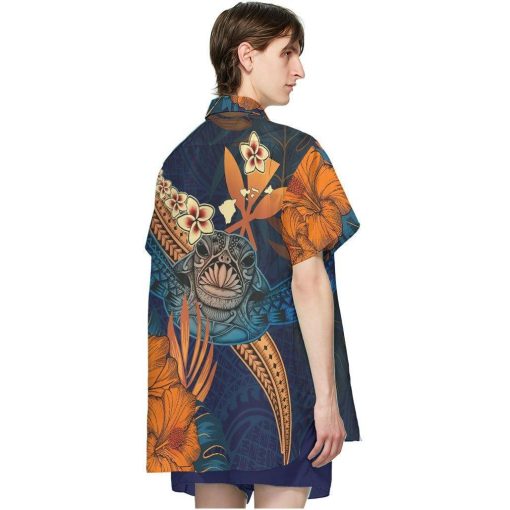 Gearhumans 3D Polynesian Turtle Hibiscus Hawaii Shirt ZZ02043 Hawai Shirt