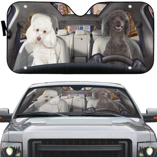 gearhumans 3D Poodle Custom Sunshade GS19066 Auto Sunshade