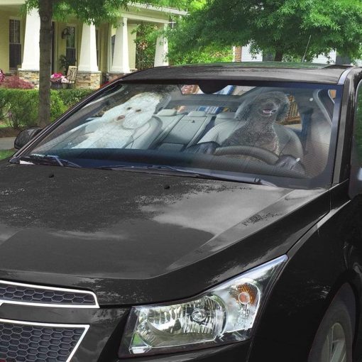 gearhumans 3D Poodle Custom Sunshade GS19066 Auto Sunshade