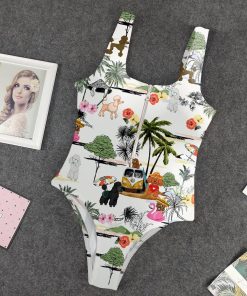 Gearhumans 3D Poodle Dog Custom One Piece Swimsuit GW14052115 One-piece Swimsuit One-piece Swimsuit S 