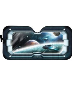 Gearhumans 3D Porthole Spaceship Custom Car Auto Sunshade GO23042116 Auto Sunshade 57''x27.5'' 