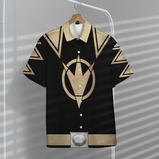 Gearhumans 3D Power Ranger Black Dino Thunder Hawaii Shirt ZK2804218 Hawai Shirt