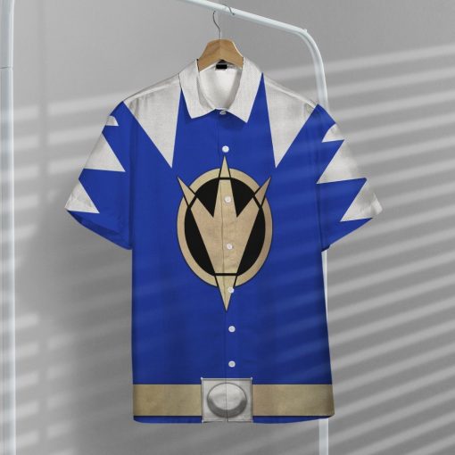 Gearhumans 3D Power Ranger Blue Dino Thunder Hawaii Shirt ZK2804217 Hawai Shirt