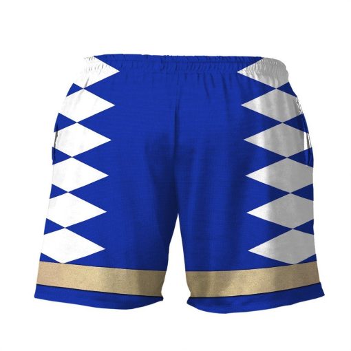 Gearhumans 3D Power Ranger Blue Dino Thunder Shorts ZK28042112 Men Shorts