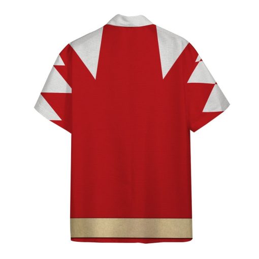 Gearhumans 3D Power Ranger Red Dino Thunder Hawaii Shirt ZK2804215 Hawai Shirt