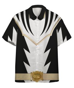 Gearhumans 3D Power Ranger White Dino Thunder Hawaii Shirt ZK2804219 Hawai Shirt Short Sleeve Shirt S 