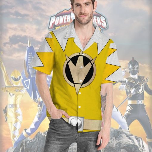 Gearhumans 3D Power Ranger Yellow Dino Thunder Hawaii Shirt 12 Gearhumans 3D Power Ranger Yellow Dino Thunder Hawaii Shirt ZK2804216 Hawai Shirt