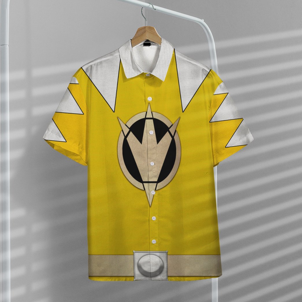 Gearhumans 3D Power Ranger Yellow Dino Thunder Hawaii Shirt 5 Gearhumans 3D Power Ranger Yellow Dino Thunder Hawaii Shirt ZK2804216 Hawai Shirt