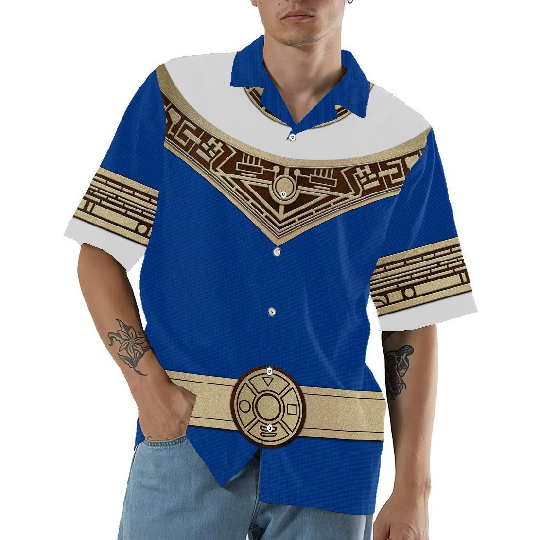 Gearhumans 3D Power Ranger Zeo Blue Hawaii Shirt 3 Gearhumans 3D Power Ranger Zeo Blue Hawaii Shirt ZK2904215 Hawai Shirt