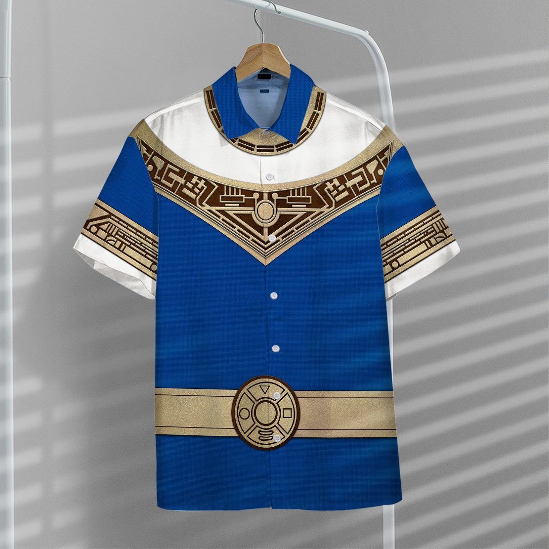 Gearhumans 3D Power Ranger Zeo Blue Hawaii Shirt 7 Gearhumans 3D Power Ranger Zeo Blue Hawaii Shirt ZK2904215 Hawai Shirt