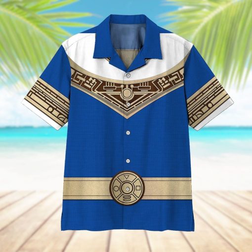 Gearhumans 3D Power Ranger Zeo Blue Hawaii Shirt 13 Gearhumans 3D Power Ranger Zeo Blue Hawaii Shirt ZK2904215 Hawai Shirt