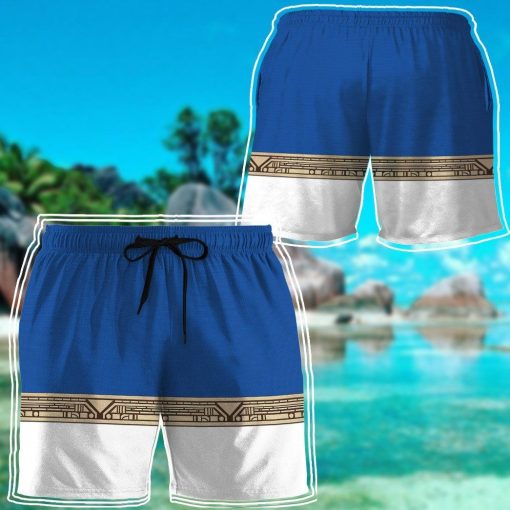 Gearhumans 3D Power Ranger Zeo Blue Shorts ZK29042111 Men Shorts