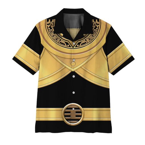 Gearhumans 3D Power Ranger Zeo Gold Hawaii Shirt ZK2904217 Hawai Shirt Short Sleeve Shirt S