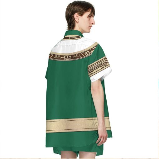 Gearhumans 3D Power Ranger Zeo Green Hawaii Shirt ZK2904212 Hawai Shirt