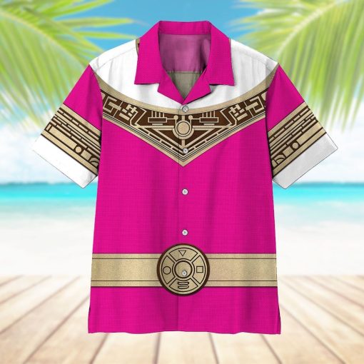 Gearhumans 3D Power Ranger Zeo Pink Hawaii Shirt ZK2904216 Hawai Shirt