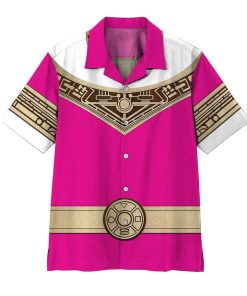 Gearhumans 3D Power Ranger Zeo Pink Hawaii Shirt ZK2904216 Hawai Shirt Short Sleeve Shirt S 