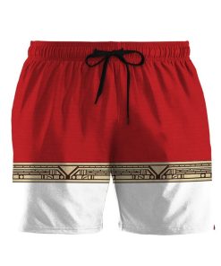 Gearhumans 3D Power Ranger Zeo Red Shorts ZK2904218 Men Shorts S 