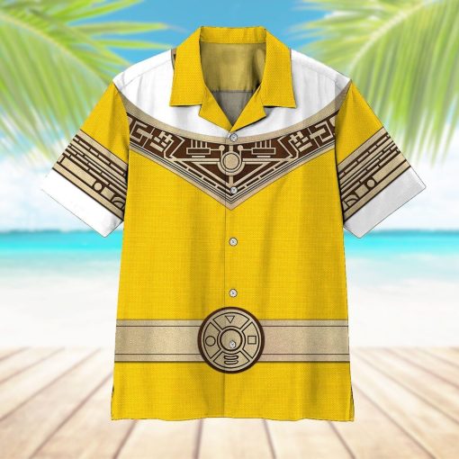 Gearhumans 3D Power Ranger Zeo Yellow Hawaii Shirt ZK2904214 Hawai Shirt