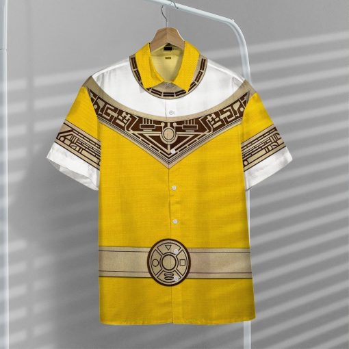 Gearhumans 3D Power Ranger Zeo Yellow Hawaii Shirt ZK2904214 Hawai Shirt