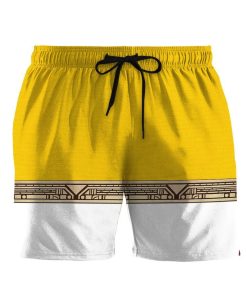 Gearhumans 3D Power Ranger Zeo Yellow Shorts ZK2904219 Men Shorts S 